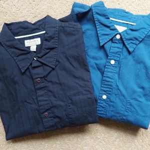 Men's long sleeve casual button doen dress shirts